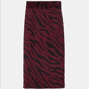 Zara Zebra Print Maxi Skirt